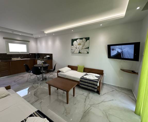 Loutsiana Hotel Deluxe One Bedroom Apt living room